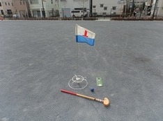 道具はホールポスト、ボール、クラブ、スタートマップだけ