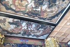 　250年前の天井画　楽器を持つ天女