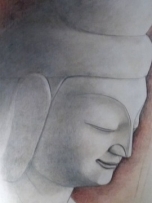 開催中の展覧会ポスターより 杉山 寧 如来像画